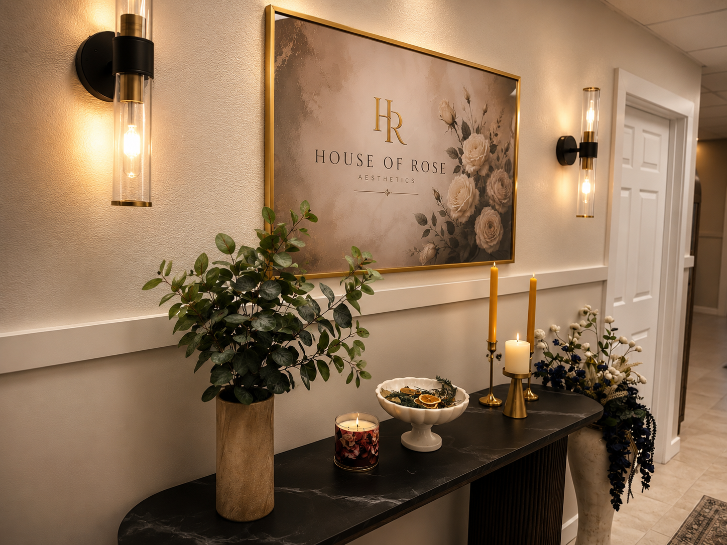 The House of Rose Aesthetics lounge in Punta Gorda, Florida